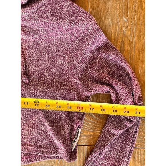 E35 Gymshark Slounge Crop Hoodie In Maroon Women’s Size Small - Picture 7 of 9